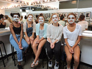 teens learning skincare product knowledge and making a face mask