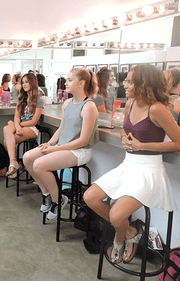 teens in make up room learning on teen make up trends